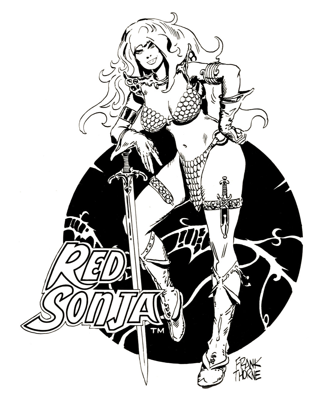Red Sonja by Frank Thorne